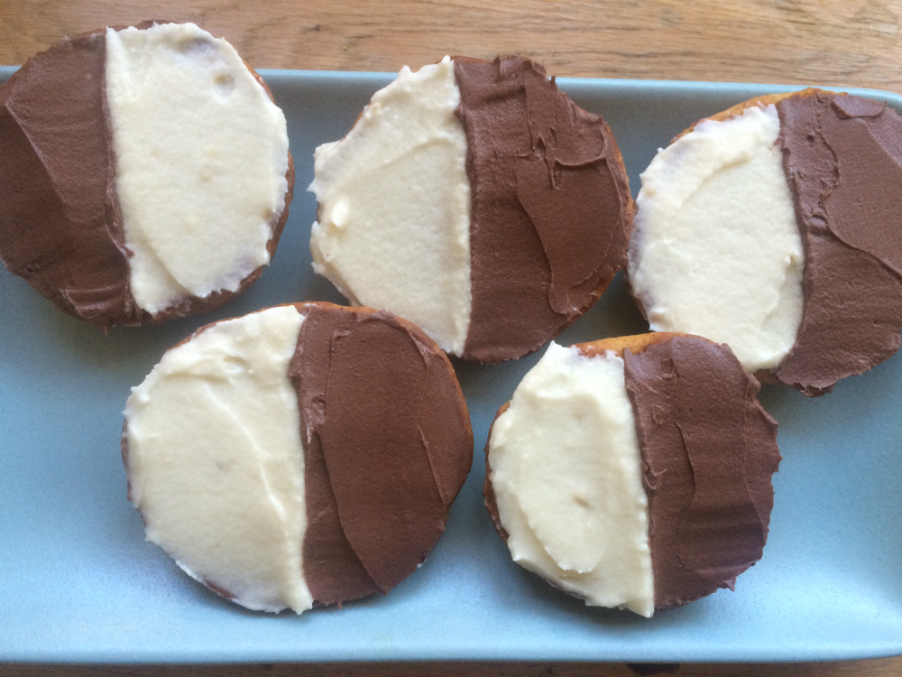 Black and White cookies - low FODMAP and gluten free