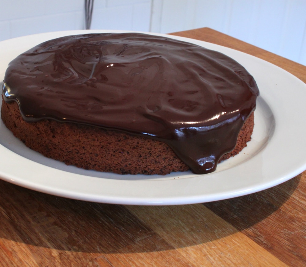 Chocolate, hazelnut and coffee cake